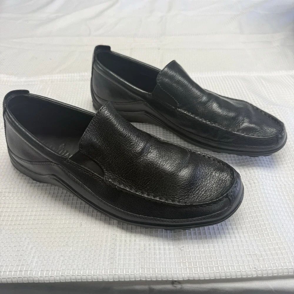 Cole Haan Mens Leather Slip On Loafers Driving‎ Black Comfort Casual Shoes 10M